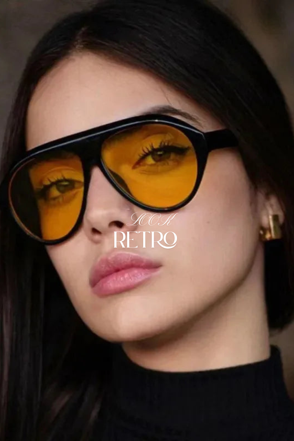Lunettes de soleil rétro à dessus plat - Style vintage intemporel