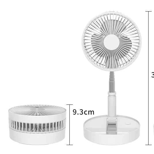 Ventilateur rechargeable 8 pouces pour camping et bureau.