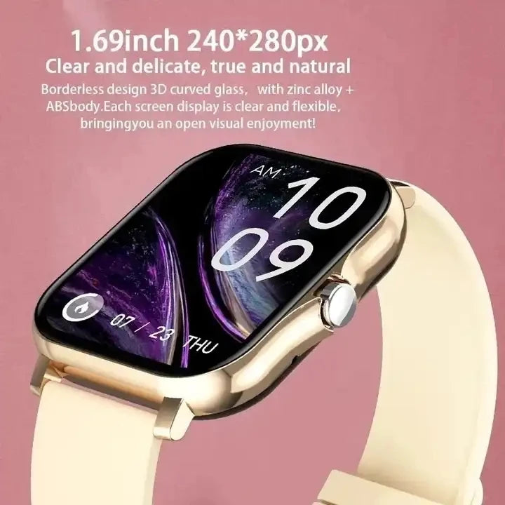 Luxury Smart Watch Mens Full Fitness IP67 Waterproof Heart Rate Blood Pressure Monitor Smart Watches Men Android IOS Smartwatch