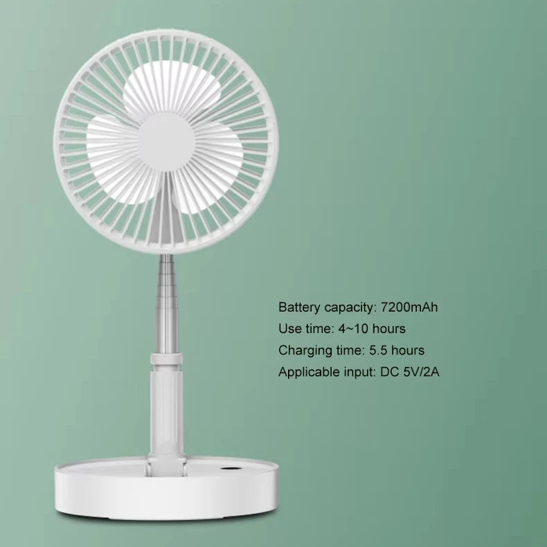 Ventilateur rechargeable 8 pouces pour camping et bureau.
