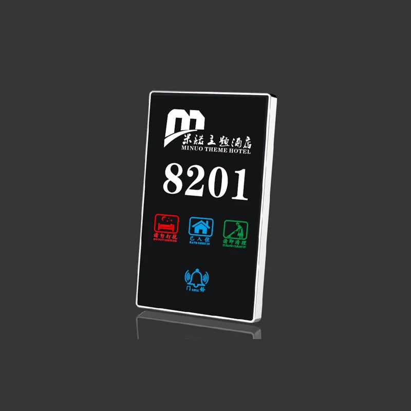 Hotel Electronic Door Plate—LED Room Number and Status Indicator.