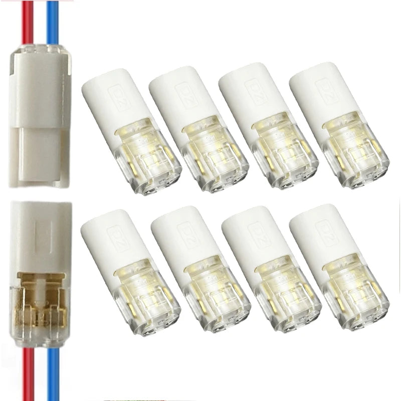 Electric Wire Connector Free Stripping Quick Cable Connectors Dual Line Interconnection Detachable Automotive Terminal Connector