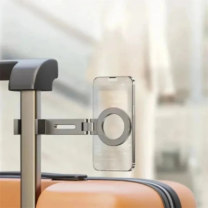 ‌1.7” Magnetic Phone Stand, 360° Rotation, Hands-Free for Airplane, Train, Car — Travel Essential