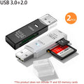 2-in-1 Multi Functional  USB 3.0 Card ReaderMiniSD TFMemoryCardReaderUSBFlashDrive CardreaderAdapter For PCLaptops Accessories