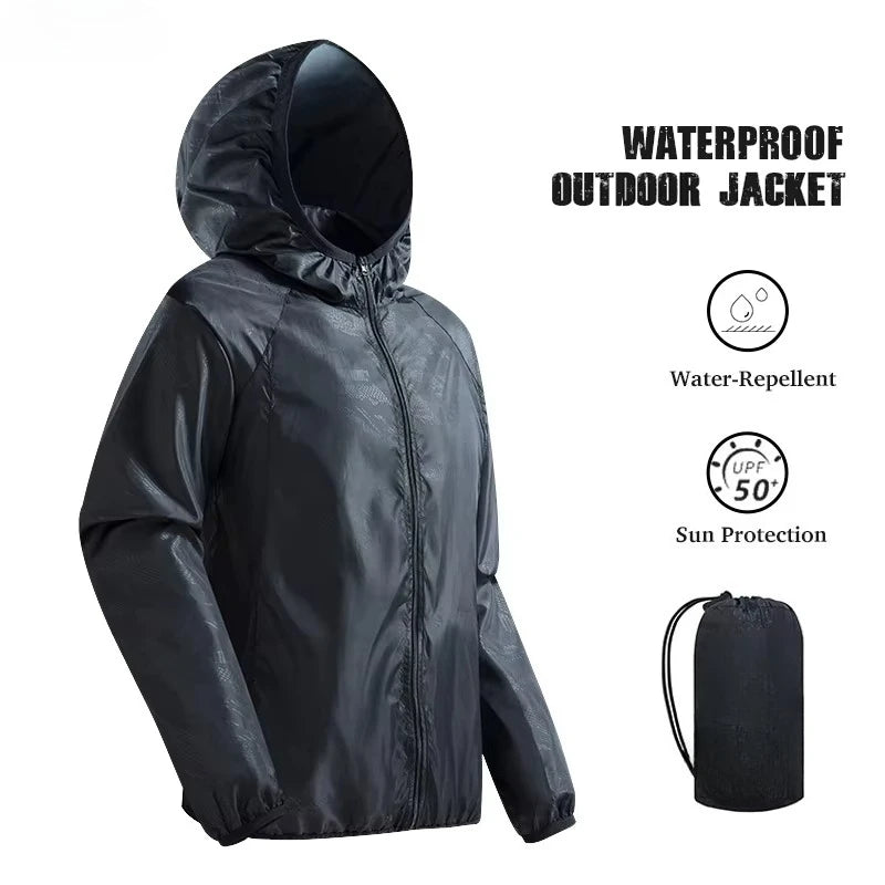 Men Women Hiking Jacket Waterproof Quick Dry Camping Hunting Clothes Sun-Protective Outdoor Sports Coat Anti UV Windbreaker