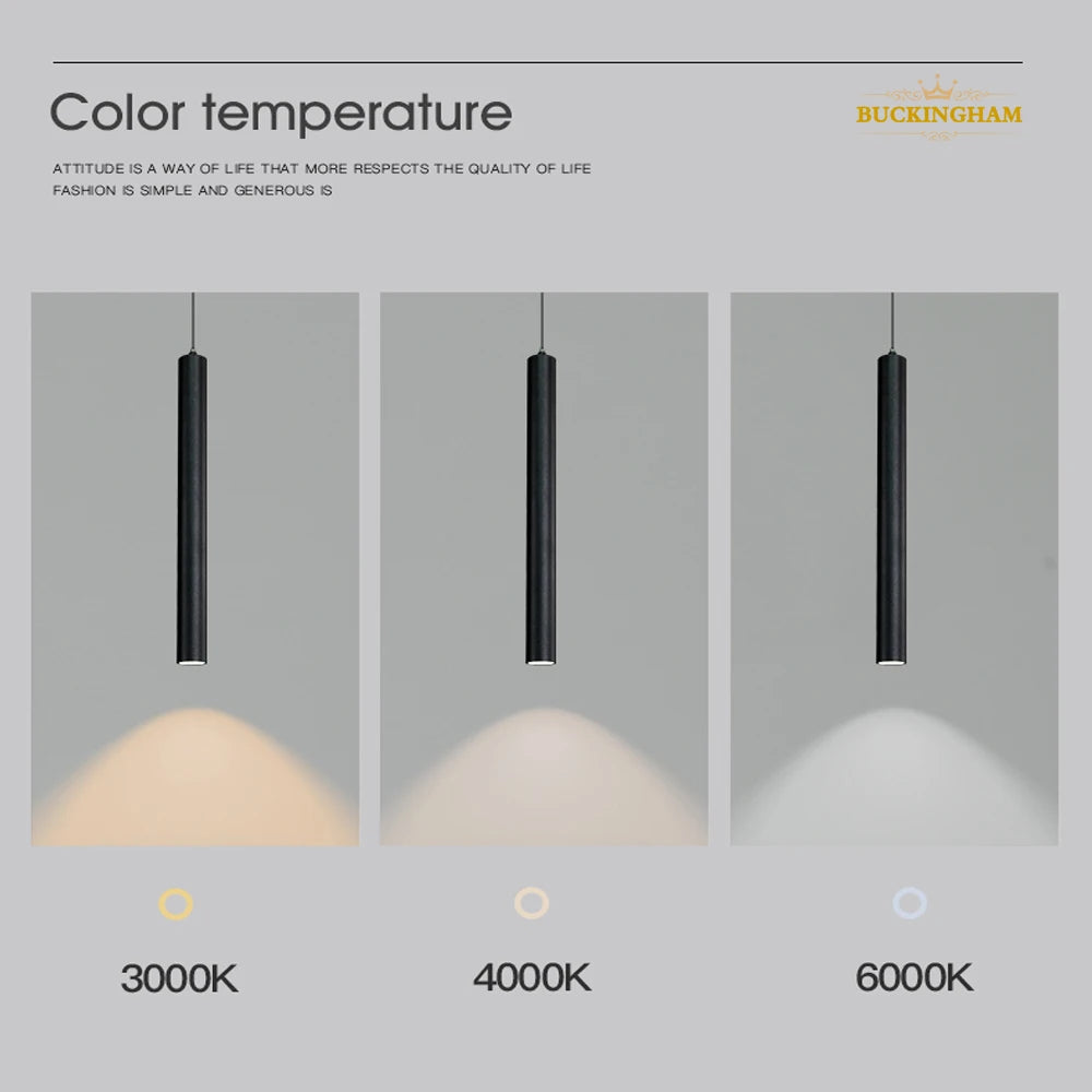Modern LED Pendant Tube Light – Sleek Nordic Style