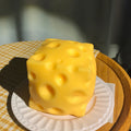 Slow Rising Squishy Cheese Squeeze Toy Stress Relief Decompression Ornament Soft Pinch Fidget Toy For Office Home Relaxation