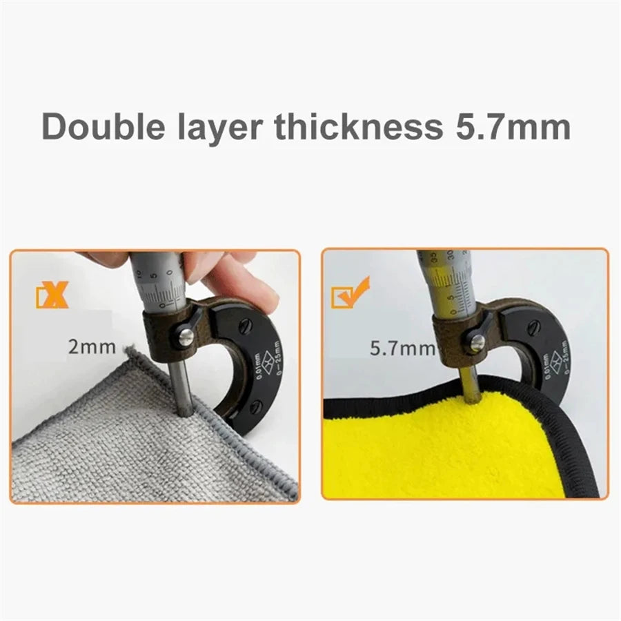 2pcs Microfiber Cleaning Towel Car Cleaning Cloths Professional Detailing Car Drying Microfiber Towel Wash Towel Accessories