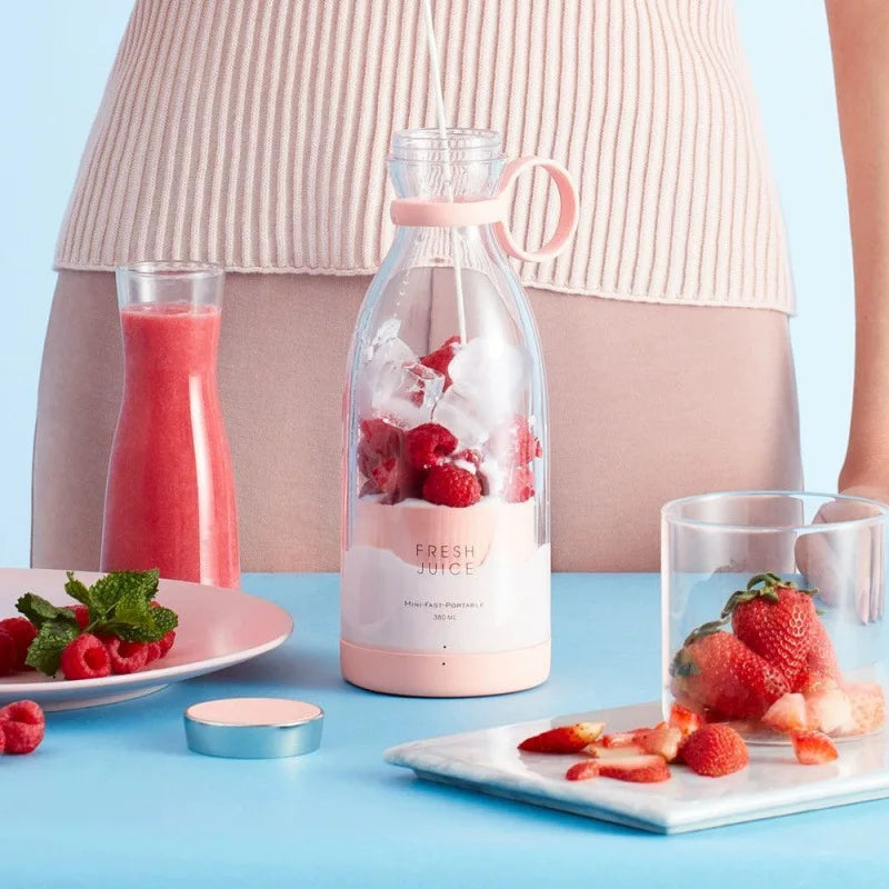 Juicer Cup Portable Rechargeable Electric Blender Mini Fruit Vegetable Smoothie Maker Multifunctional Household Travel Drinkware