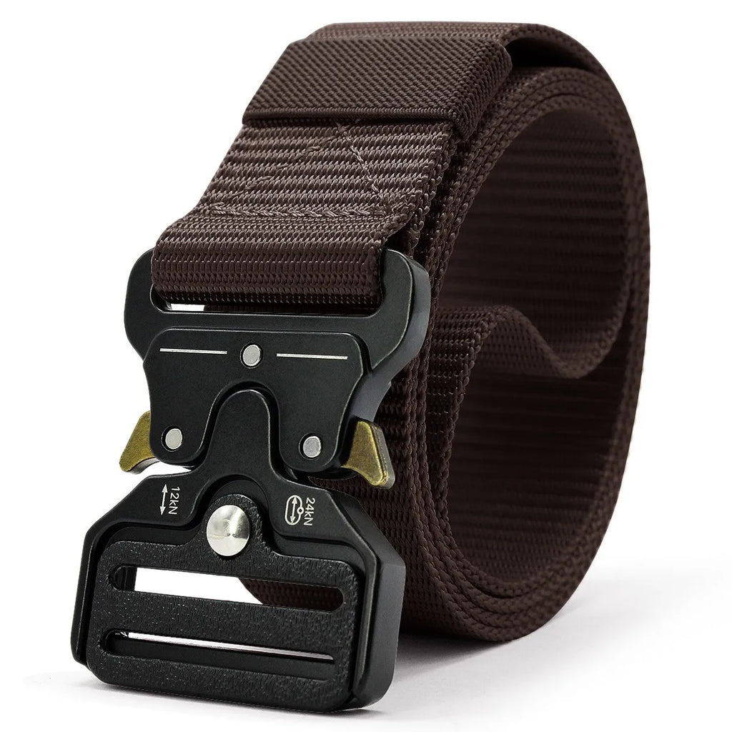 1pc Men's Belt Outdoor Hunting Tactical Mens Belt Multifunctional Combat Survival High Quality Canvas Nylon Mens Belt Sport Belt