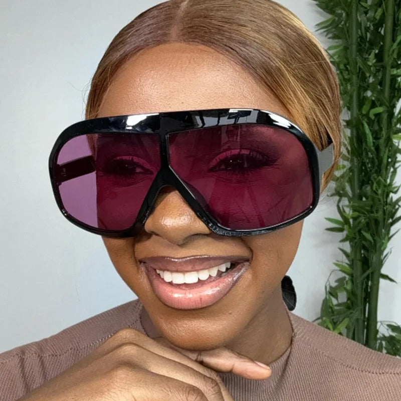 Vintage Oversized Gradient Sunglasses Women New Fashion Leopard Print Elegant Sun Glasses Ladies Trendy Cat Eye Shades 306815