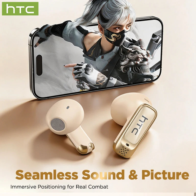 Écouteurs Traducteurs Intelligents HTC NE72 avec boîtier de charge à écran tactile .