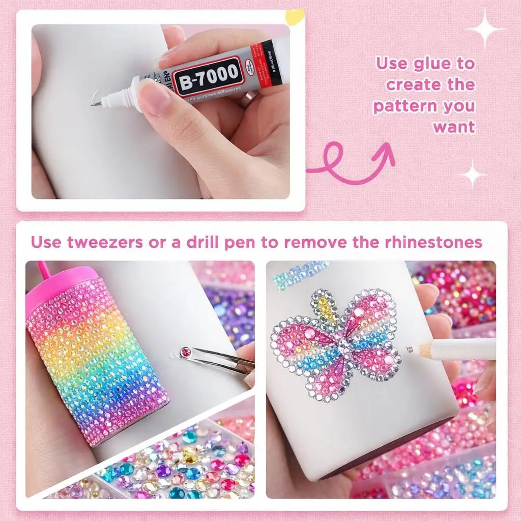 40 Colors Resin Rhinestone Bedazzling Kit 3mm Small, Jelly Rhinestone Kit for Bedazzling Flatback Gems, for Clothes Nail Book Di