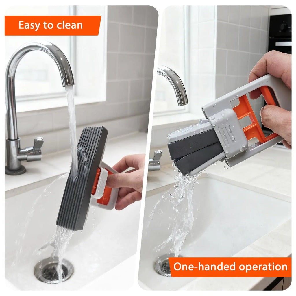 4 Pack Sponge Mop Head Clips, Self Squeeze Mop Holder Clamp, Detachable Cleaning Sponge Gripper Replacement Accessories for Household Desktop Cleaning Small Mops