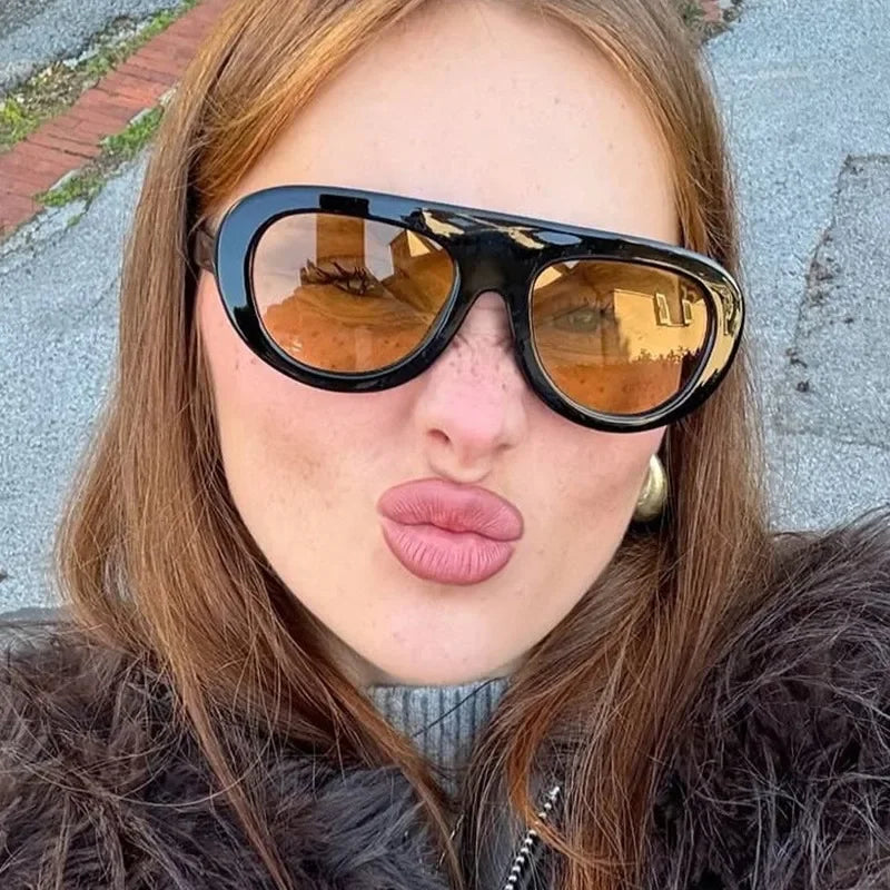 Fashion Oversized Hip Hop Sunglasses Men Women Shades Brand Designer  Glasses Trend Male Punk Eyewear Female UV400