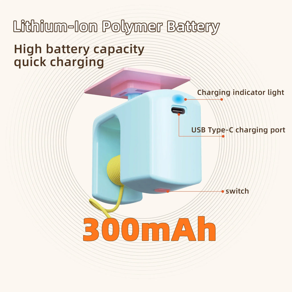 P-Cats Toys Pet Stress Relief Rechargeable Interactive Hanging Door Automatic Electric Flying Bird Cat Toy for Hunt Elastic Rope
