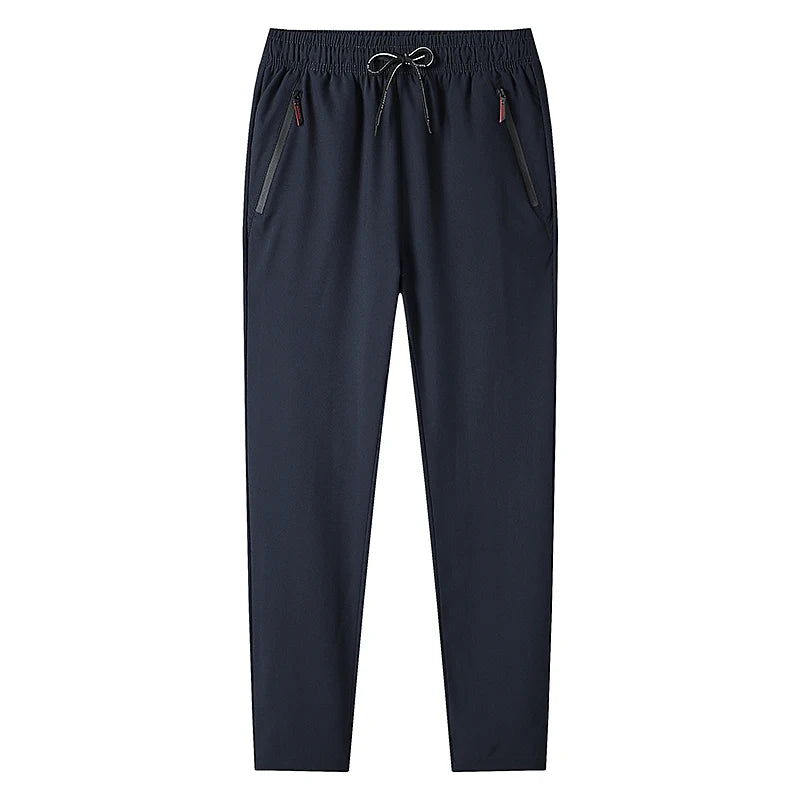 Men's Casual Pants Straight Leg Slim Fit Elastic Waist Jogging Pants Korean Classic Blue Black Gray Men's Pants Plus Size 4XL 5X