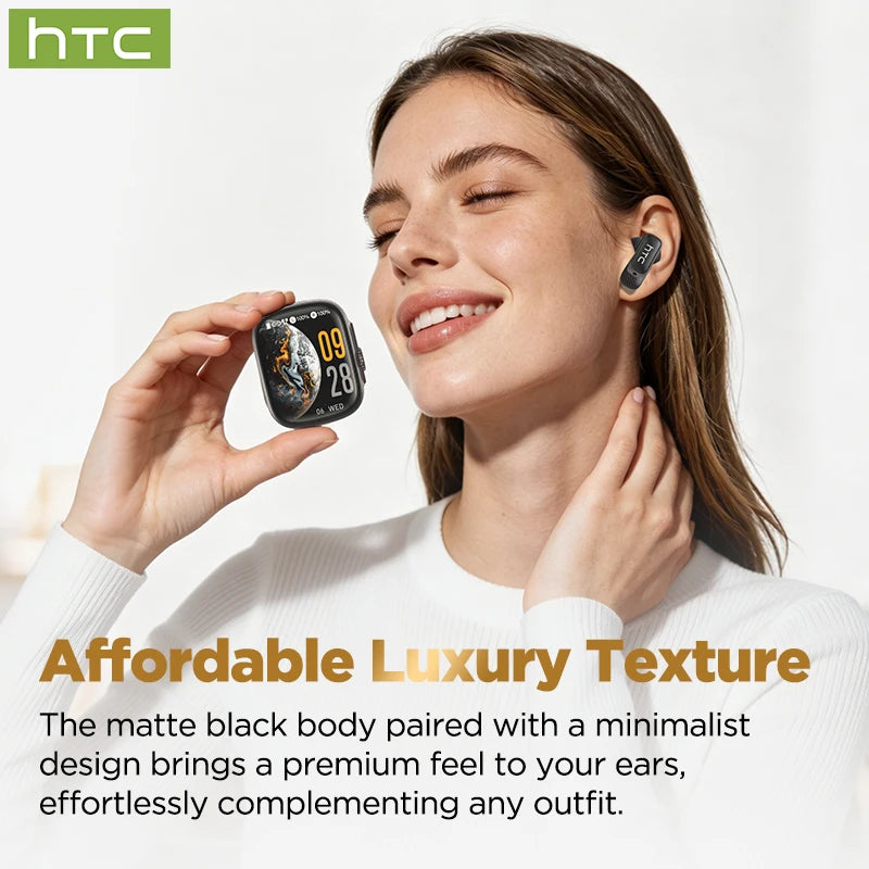 Écouteurs Traducteurs Intelligents HTC NE72 avec boîtier de charge à écran tactile .