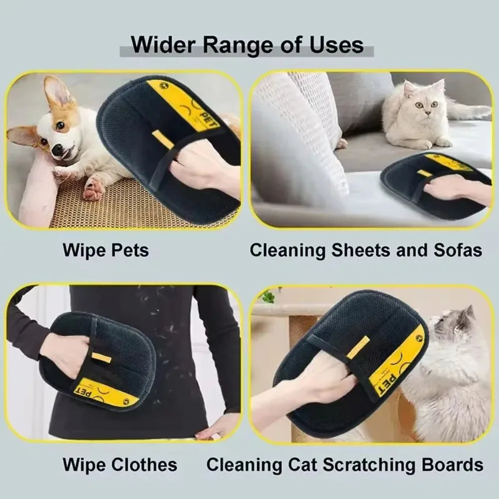 Pet Hair Remover Portable Washable Clothes Hair Dehairing Gloves Pet Cleaning Products Pet Accessories