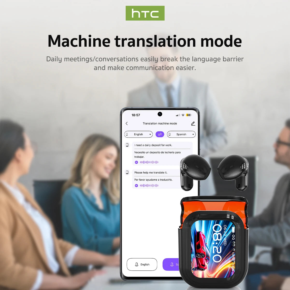 HTC N20 Ecouteurs sans fil avec ècran tattile et fonction dens ce champ