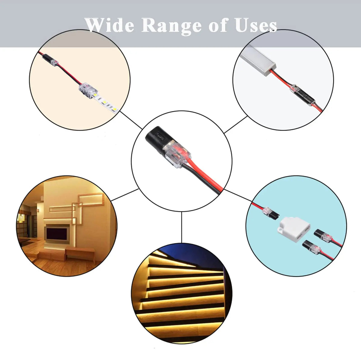 Electric Wire Connector Free Stripping Quick Cable Connectors Dual Line Interconnection Detachable Automotive Terminal Connector