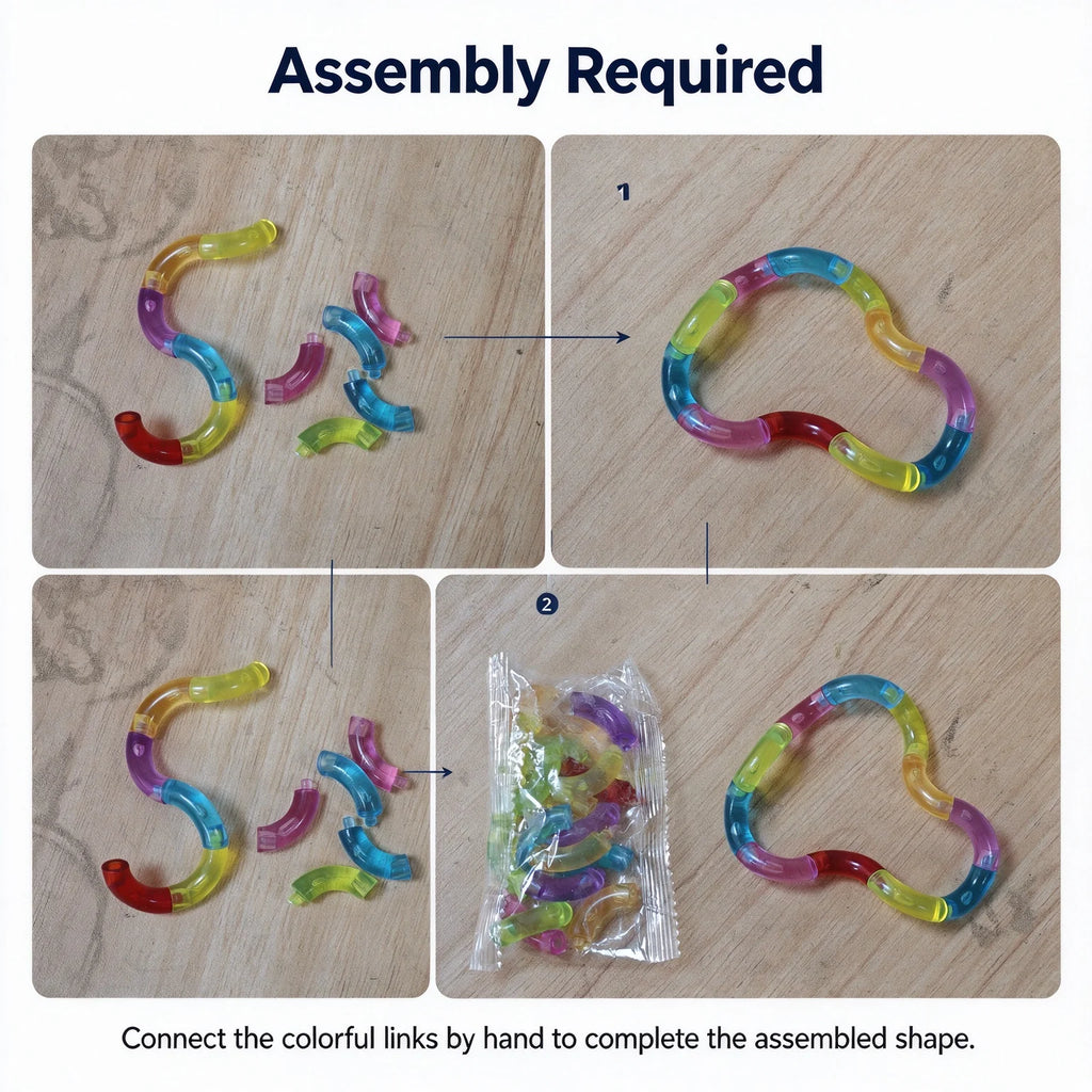 Transformable Knot Stress Relief Toy Rainbow Twisting Rope for Adults and Students, Boredom Busting Gadget for Class and Office, Portable Anti-Anxiety Stress-Relief Fidget Toy
