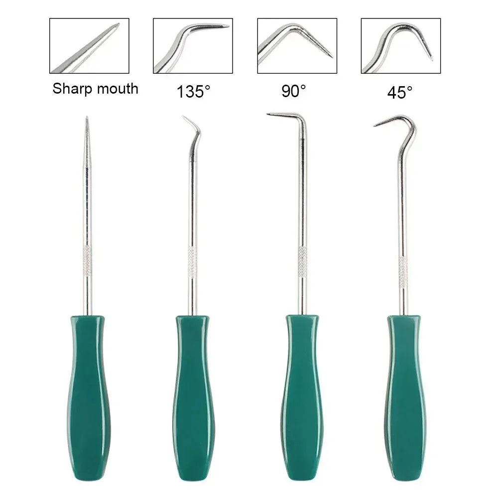 Hot Sale 4Pcs 135mm Car Auto Vehicle Oil Seal Screwdrivers Set O-Ring Seal Gasket Puller Remover Pick Hooks Repair Tools for Car