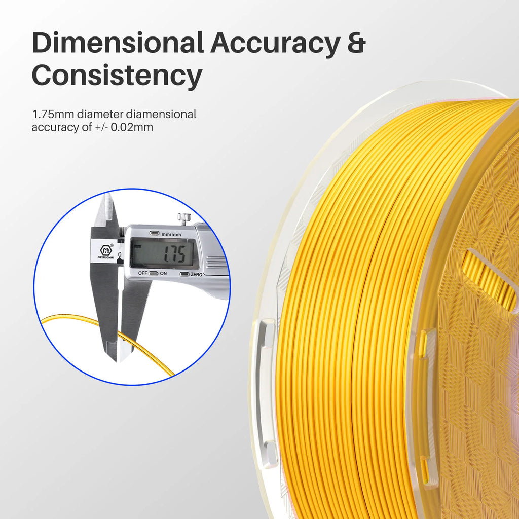 ELEGOO Silk PLA Filament 1.75mm 1KG,3D Printer Filament 1kg Gold Silver Fits for Most FDM 3D Printers