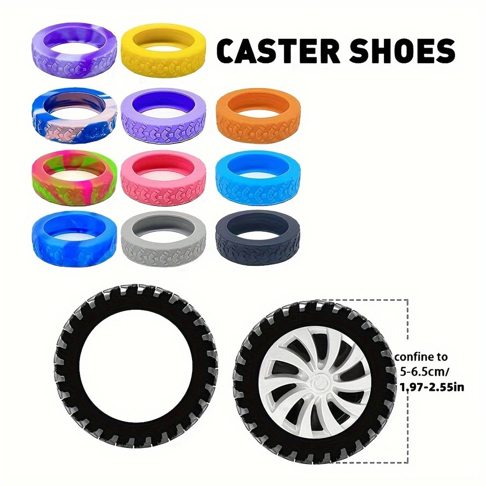 8 pcs Upgraded and Thickened Luggage Wheel Protection Set, Wheel Repair Set, Trailer Luggage Wheel Mute Set