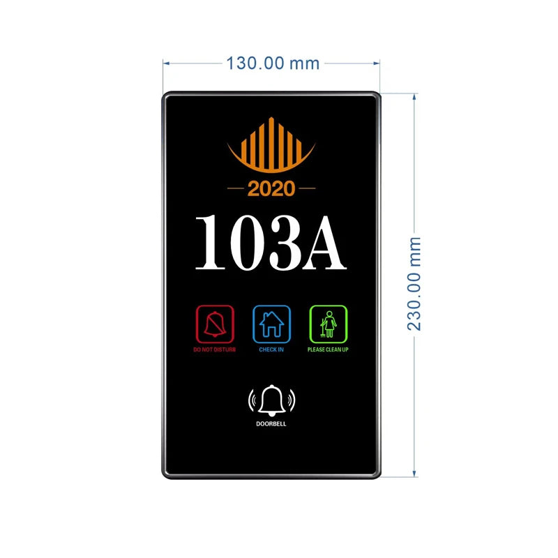 Hotel Electronic Door Plate—LED Room Number and Status Indicator.