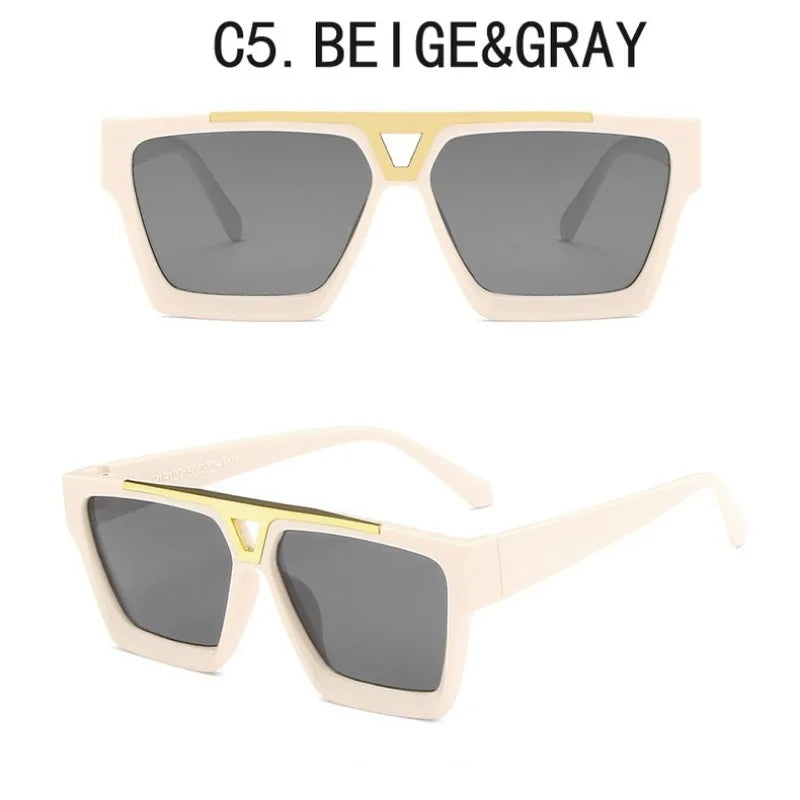 Luxury Classic Square Sunglasses Men Outdoor Eyewear Oversized