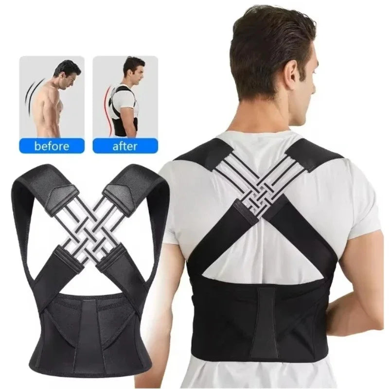 Back Support Hunchback Correction Belt Posture Corrector Comfortable Adjustable Unisex Spine Shoulder Lumbar Posture Correction