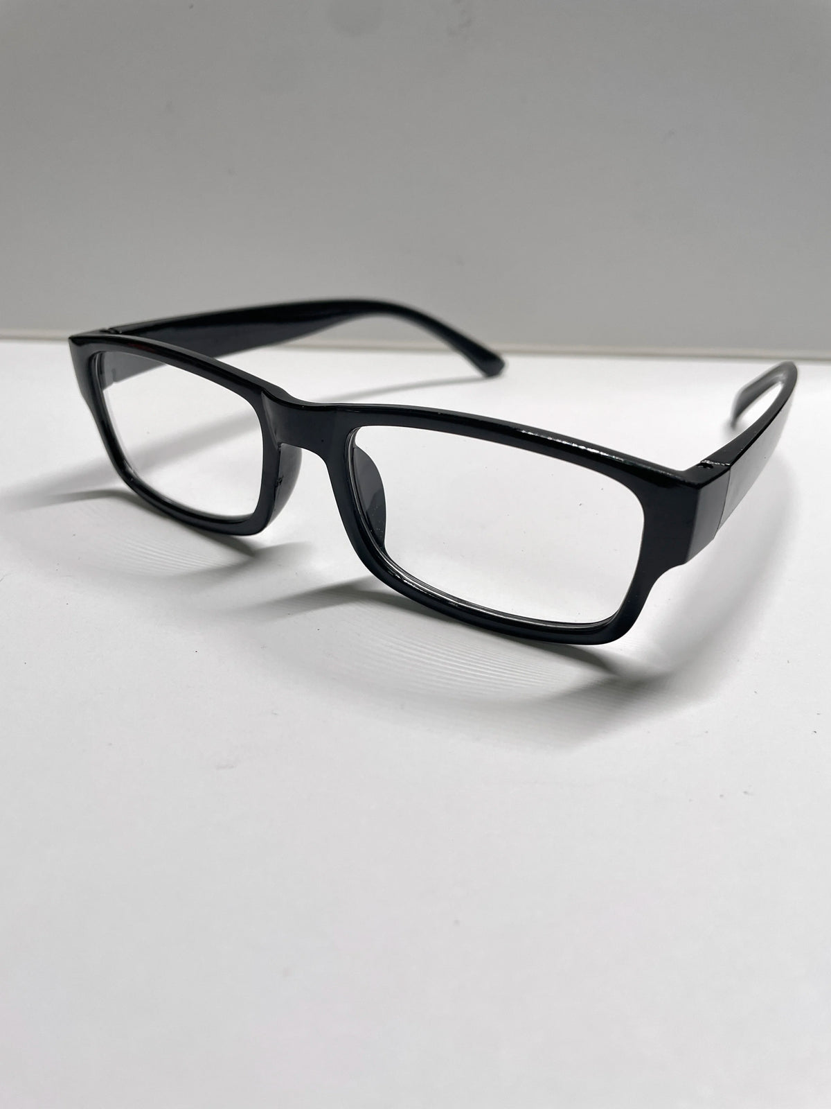 Auto Focus Reading Glasses Black Frame Clear Lens Rectangular PC Material Unisex Men Women for Indoor Home Use