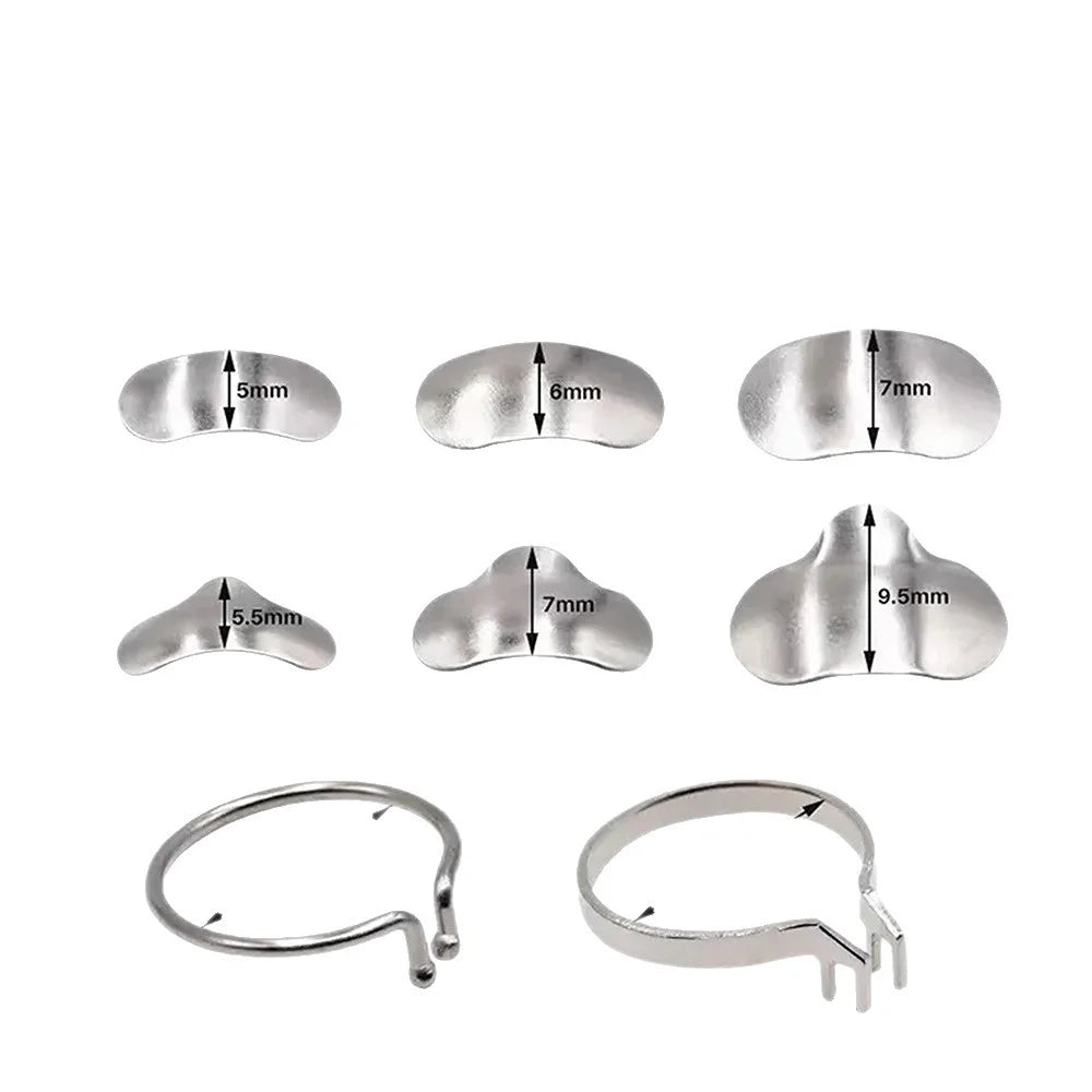 100Pcs Dental Sectional Contoured Metal Strips Dental Matrix Rings Full Tooth Restorer Dentist Oral Supplies