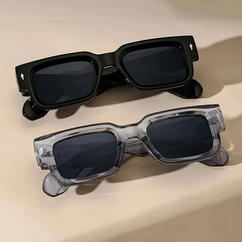 Vintage Square Sunglasses for Women & Men - UV400 Protection Retro Shades