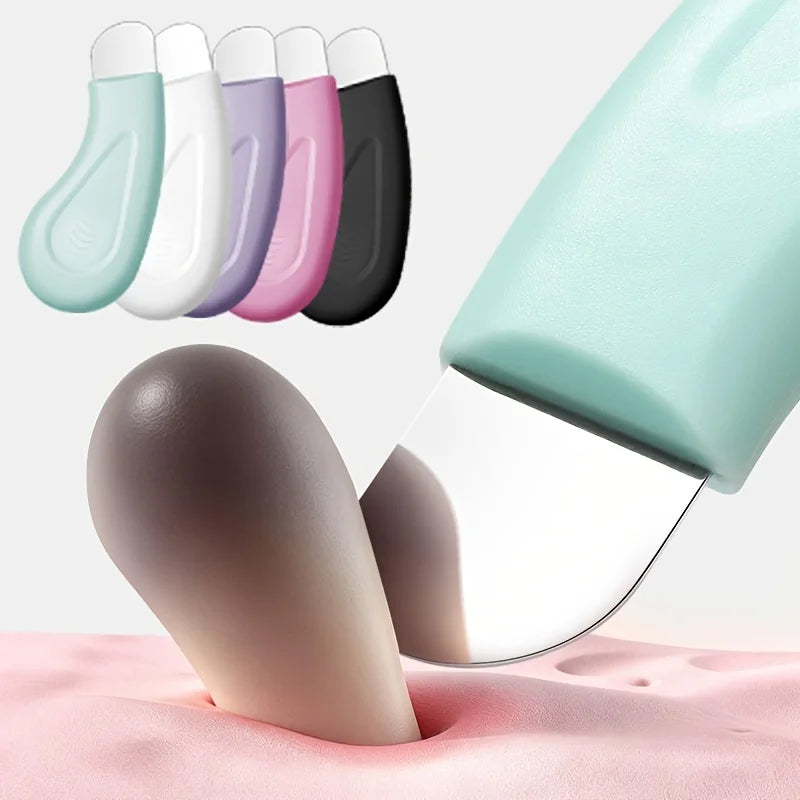 Stainless Steel Blackhead Shovel Multi‑Color Facial Pore Cleansing Tool for Dead Skin Sebum Removal with Protective Cover