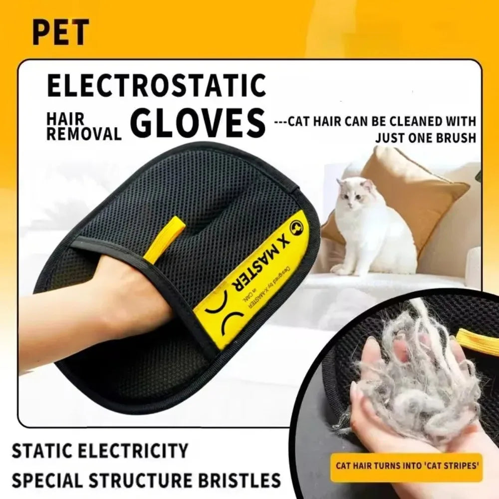 Pet Hair Remover Portable Washable Clothes Hair Dehairing Gloves Pet Cleaning Products Pet Accessories
