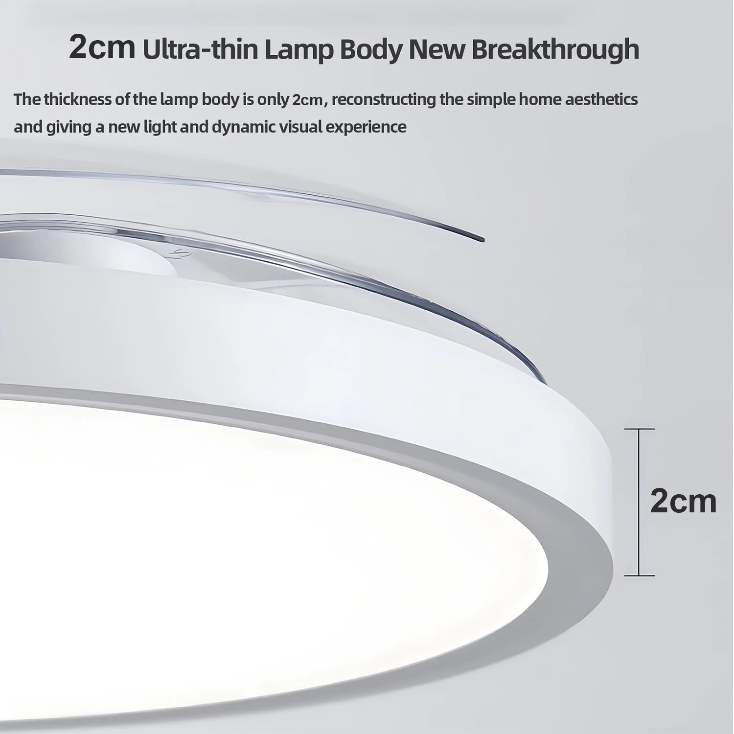 IRALAN Modern Invisible Ceiling Fan with LED Light DC motor Large Air Volume Remote Control for Bedroom Dining room