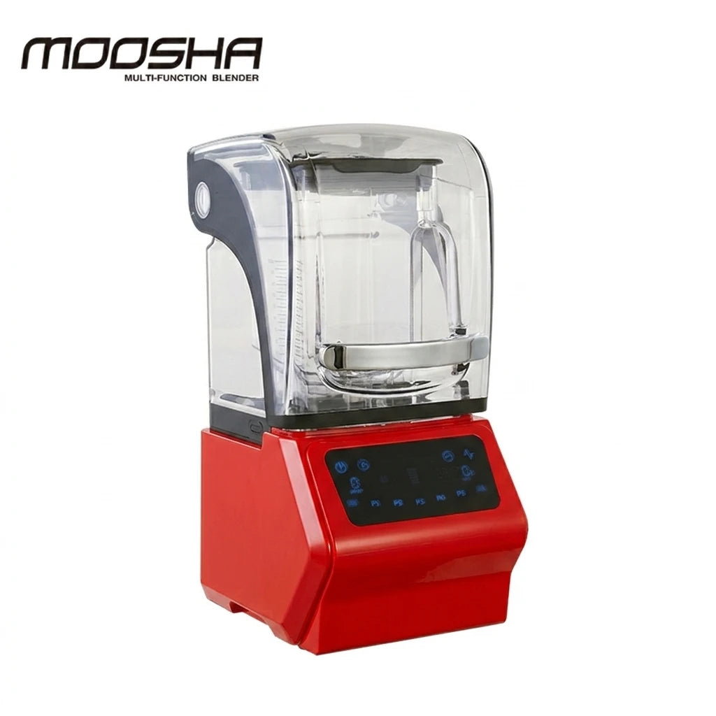 Professional Commercial Soundproof Blender with Noise Reduction Cover, Heavy Duty Smoothie Maker & Food Processor