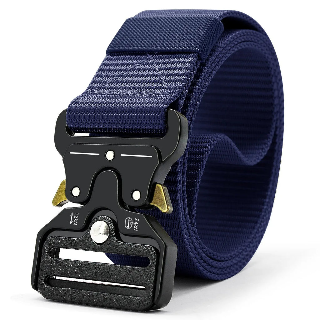 1pc Men's Belt Outdoor Hunting Tactical Mens Belt Multifunctional Combat Survival High Quality Canvas Nylon Mens Belt Sport Belt