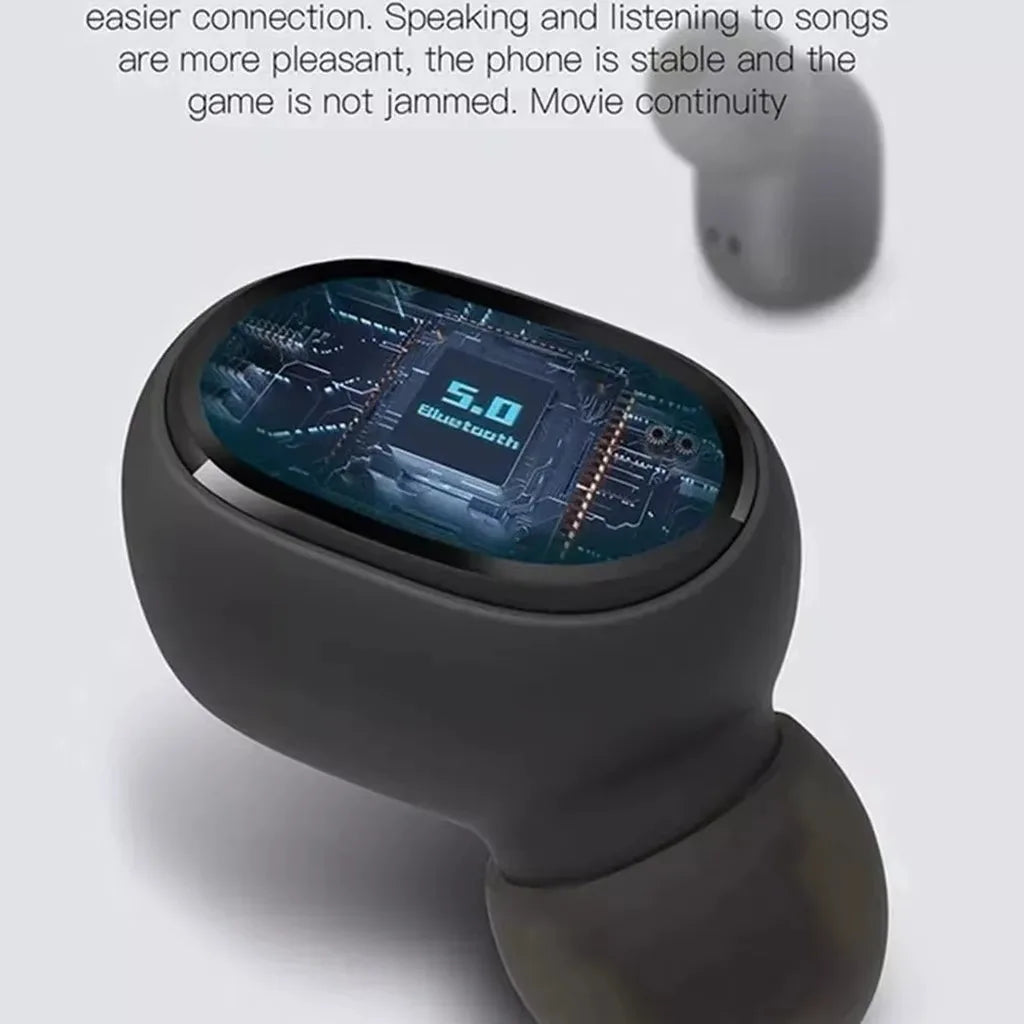 Mini Tws Earphone with Digital Battery Display Bluetooth 5.0 Lightweight and Portable Pure Stereo Sound Modern Design for Travel