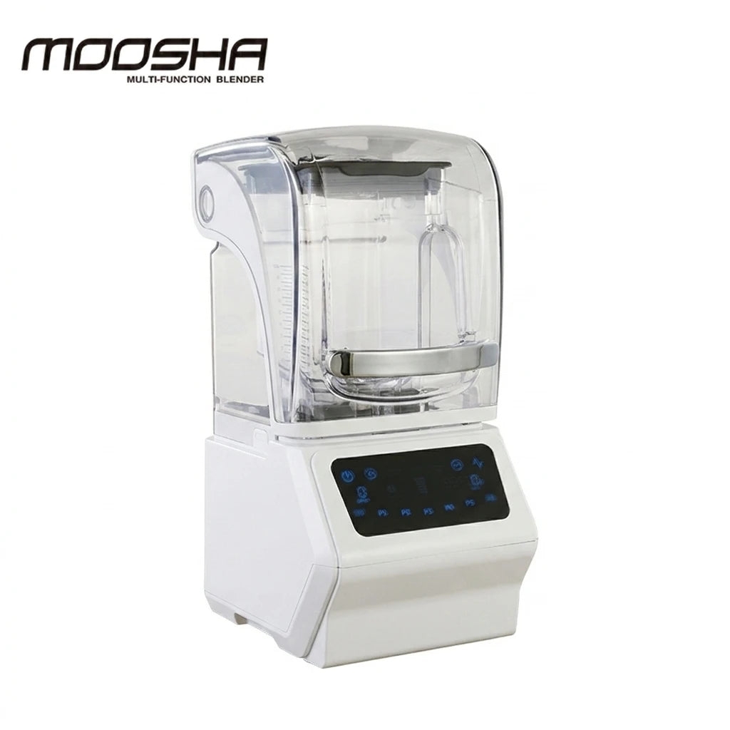Professional Commercial Soundproof Blender with Noise Reduction Cover, Heavy Duty Smoothie Maker & Food Processor