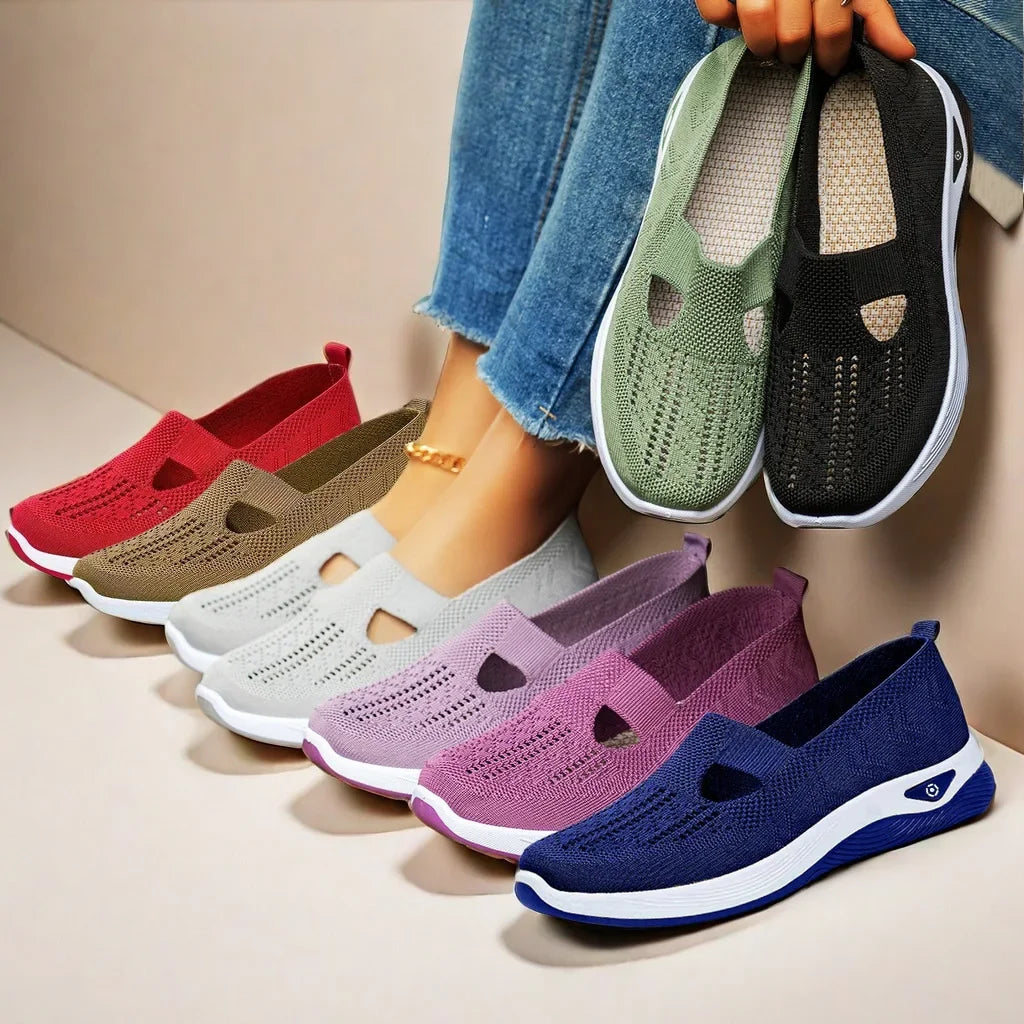 Summer Breathable Non-slip Soft Sole Elderly Shoe Women's Casual Shoes Middle-aged and Elderly Walking Flat Shoes Fo Women