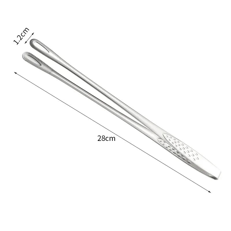 Stainless Steel Barbecue Tongs Kitchen Tongs, Vegetable Tongs Reusable Barbecue Meat Tongs Cooking Tweezers Kitchen Tools
