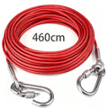 460/900/1500 Stainless Double Steel Heavy-Duty Reflective Dog Tie-Out Cable Capacity with Swivel Snap Hooks - Ideal for Outdoor