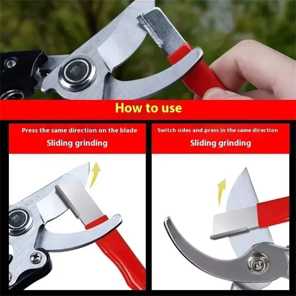 Professional Kitchen Knife Sharpener - Tungsten & Diamond Ceramic Sharpening Stone For All Blades, Including Garden Shears