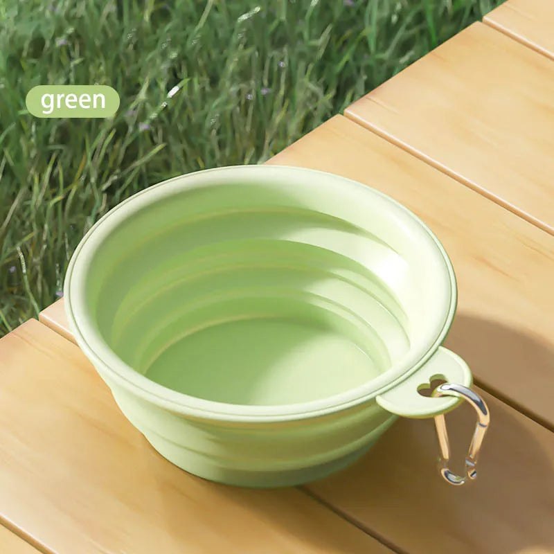 Foldable Silicone Dog Bowl Pet Outdoor Travel Portable Folding Cat Food Water Large Capacity Container Feeding Bowl Pet Supplies
