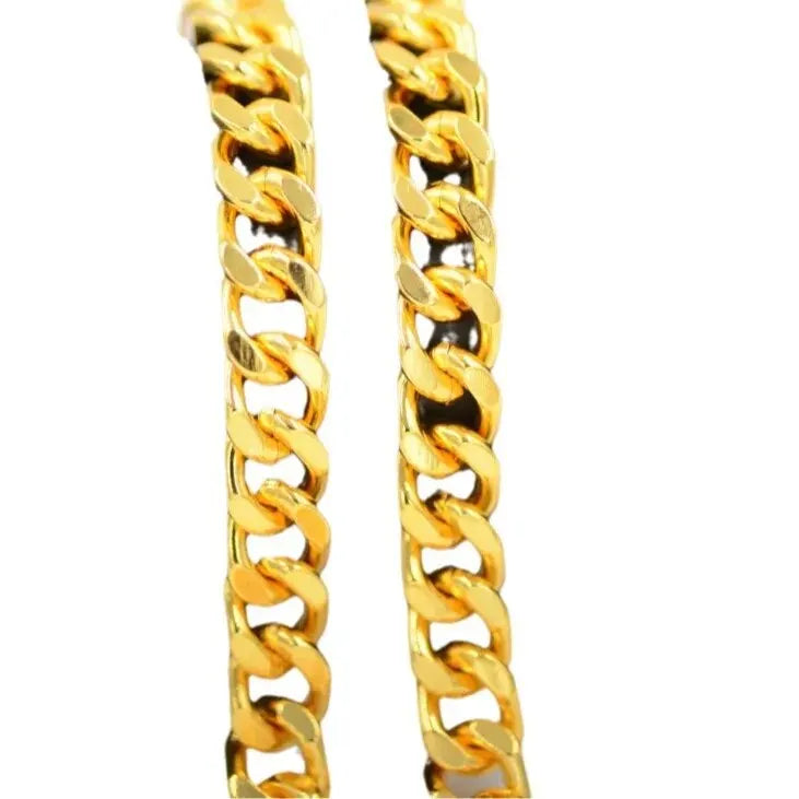 Classic High Quality Smooth Lock Chain Necklace for Women Collar Gold Color Chunky Thick Link Grunge Jewelry Steampunk Men Gift