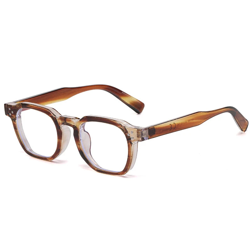 JNPCXI Fashion Vintage Rivet Oval Sunglasses Women Men Luxury Leopard Sun Glasses Anti Blue Light Eyeglasses Frame