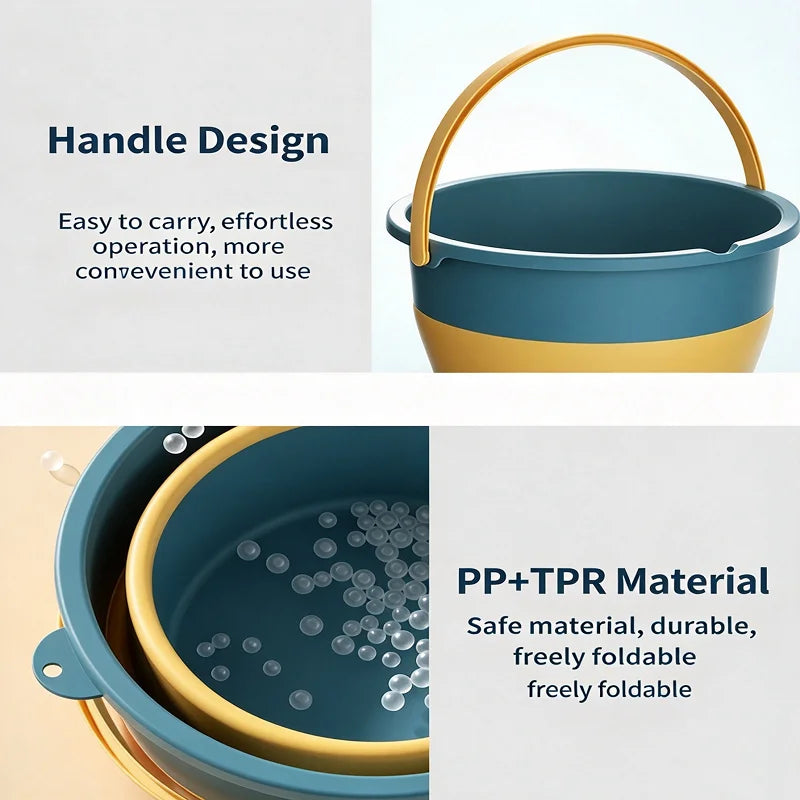 10L Thickened Silicone Portable Folding Bucket Multifunctional for Car Washing Fishing Camping - Durable Waterproof Storage Solu